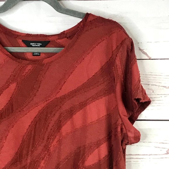 *3/$18*Simply Vera Vera Wang Texture Tee - Picture 3 of 8